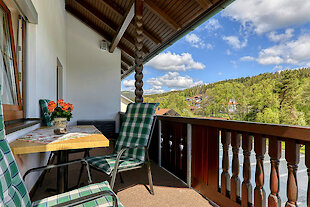 Balkon in der Ferienwohnung Achslach